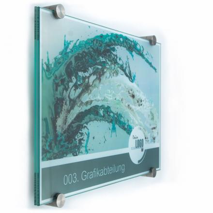 Türschild VITRUM K Glasschild